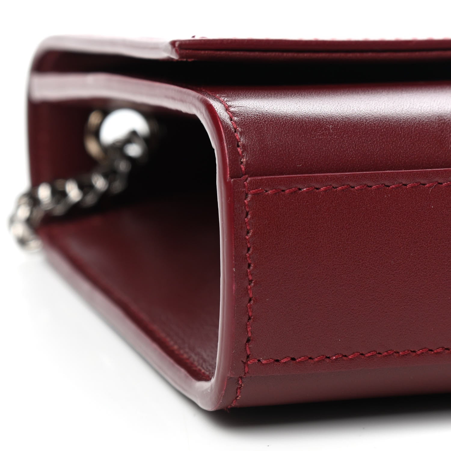 Saint Laurent Smooth Calfskin Medium Classic Monogram Kate Tassel Satchel Rouge Legion 9 of 10