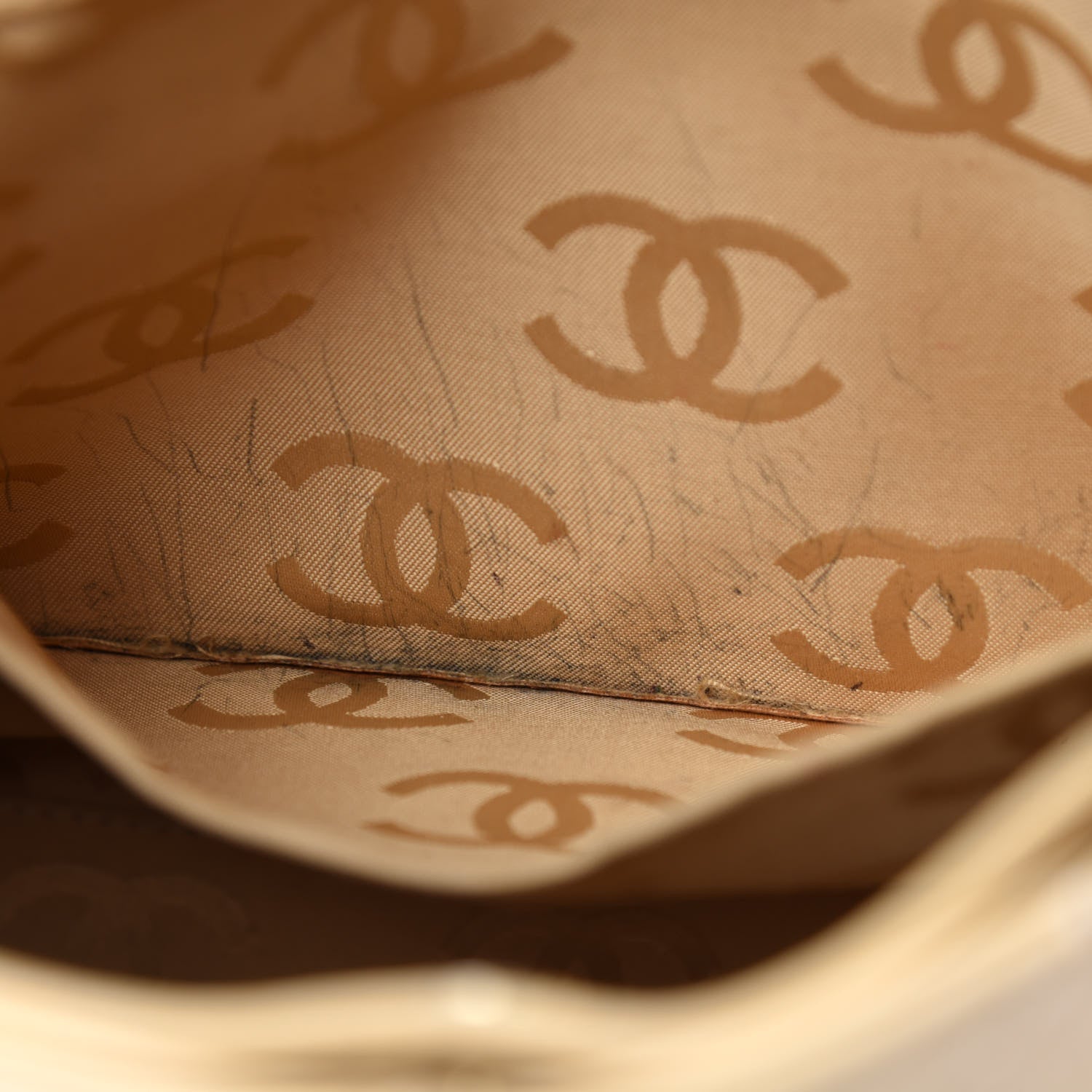 Chanel Calfskin Wild Stitch Tote Beige 11 of 13