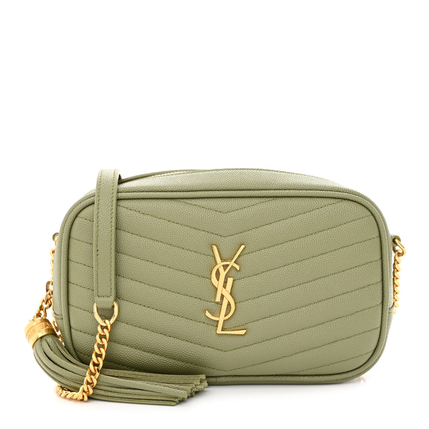 Grain De Poudre Matelasse Monogram Mini Lou Camera Bag Pistachio