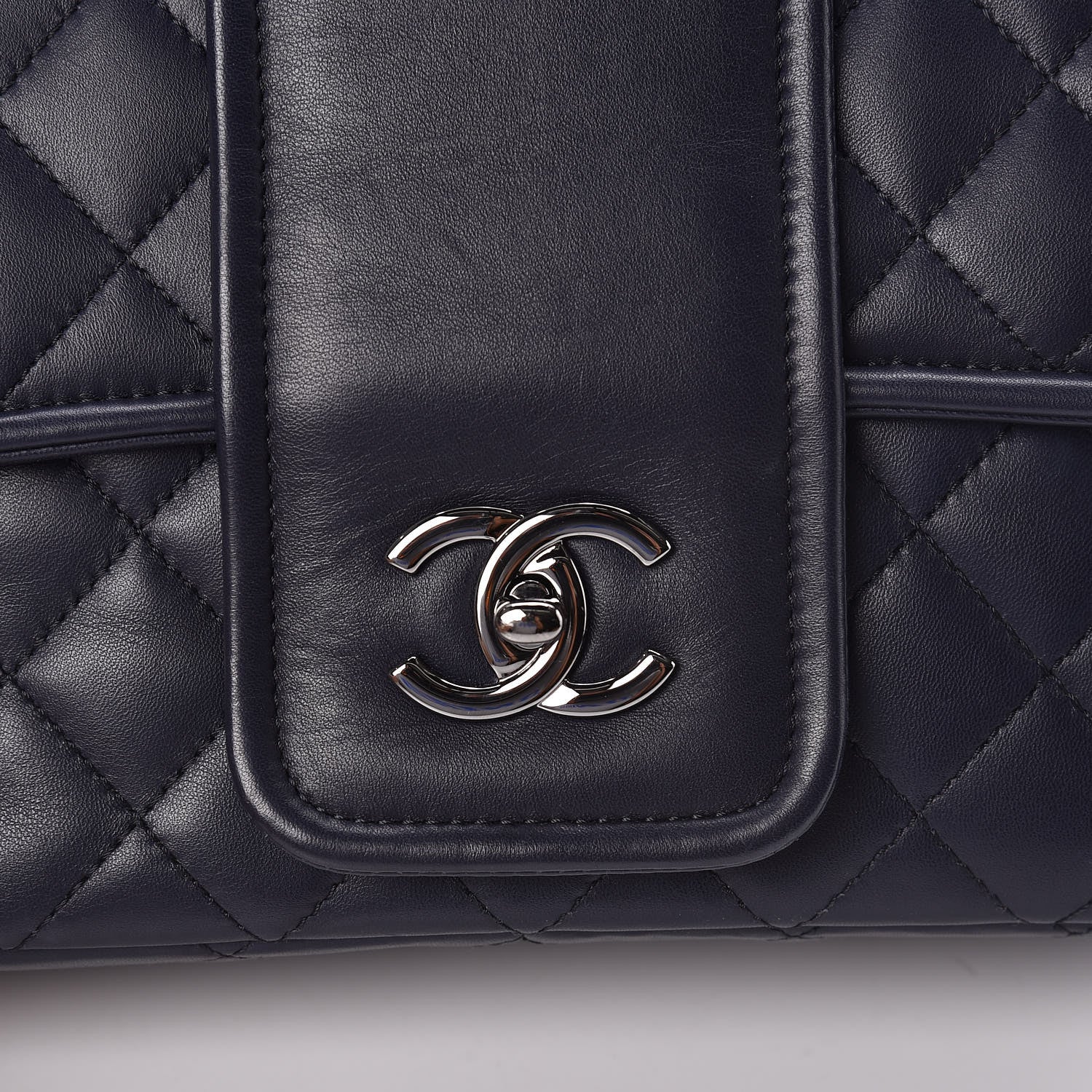 Chanel Lambskin Quilted Elementary Chic Flap Navy 11 of 11