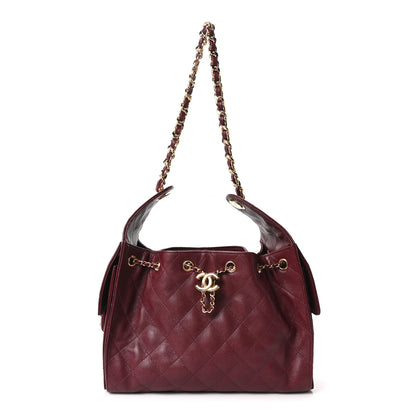 Chanel Caviar Quilted Small Chanel 25 Handbag Dark Burgundy 1 of 10