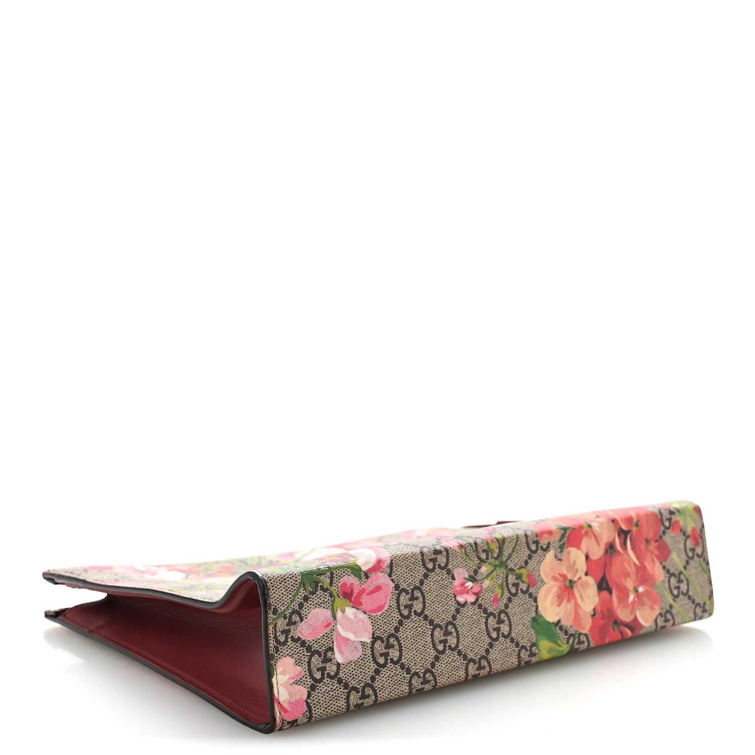 Gucci GG Supreme Monogram Blooms Large Cosmetic Case Beige Multicolor Dry Rose 4 of 9