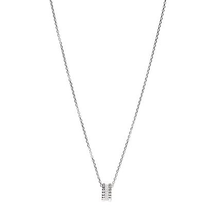 Van Cleef & Arpels 18K White Gold Diamond Small Perlee Pendant Necklace 1 of 7