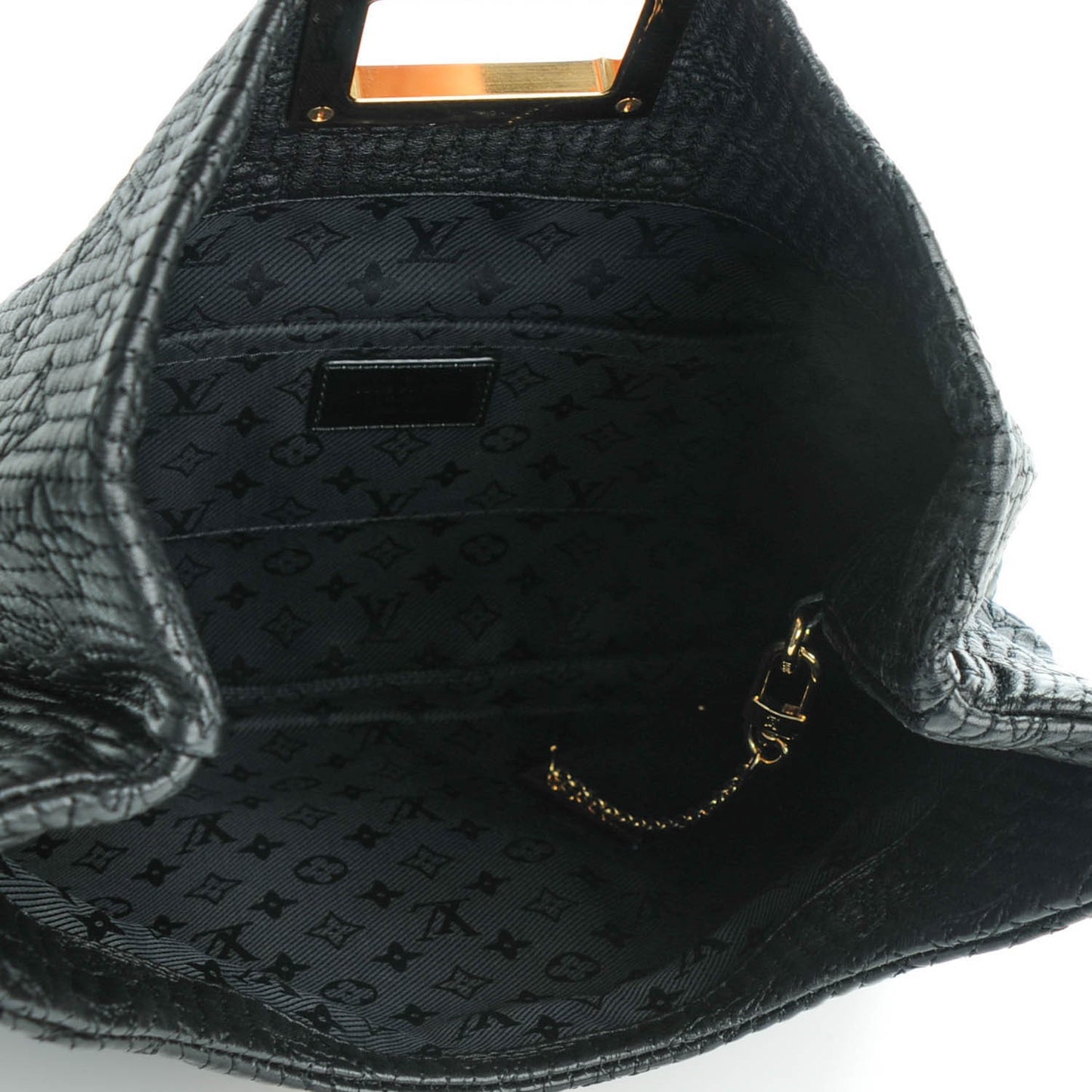Calfskin Quilted Monogram Altair Clutch Black