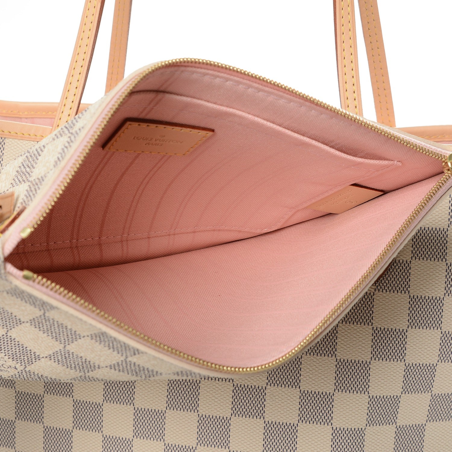 Louis Vuitton Damier Azur Neo Neverfull MM Rose Ballerine 6 of 8