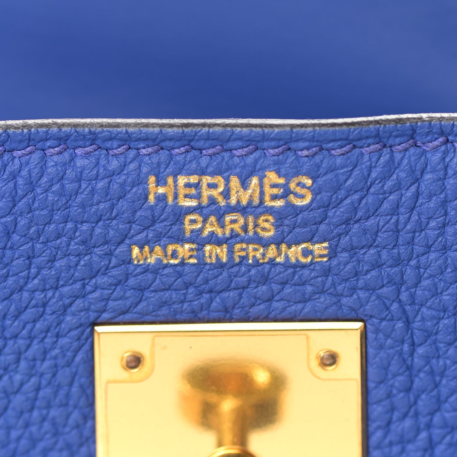 Hermes Togo Kelly Retourne 35 Bleu Electrique 17 of 38