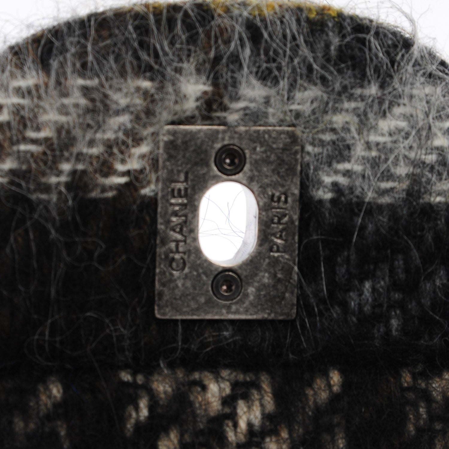 Chanel Mohair Quilted Tartan Day Flap Dark Multicolor 6 of 8