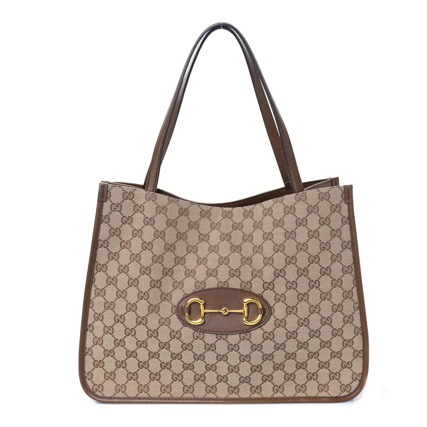 Gucci Monogram Horsebit 1955 Tote Bag Beige Brown Sugar 1 of 9