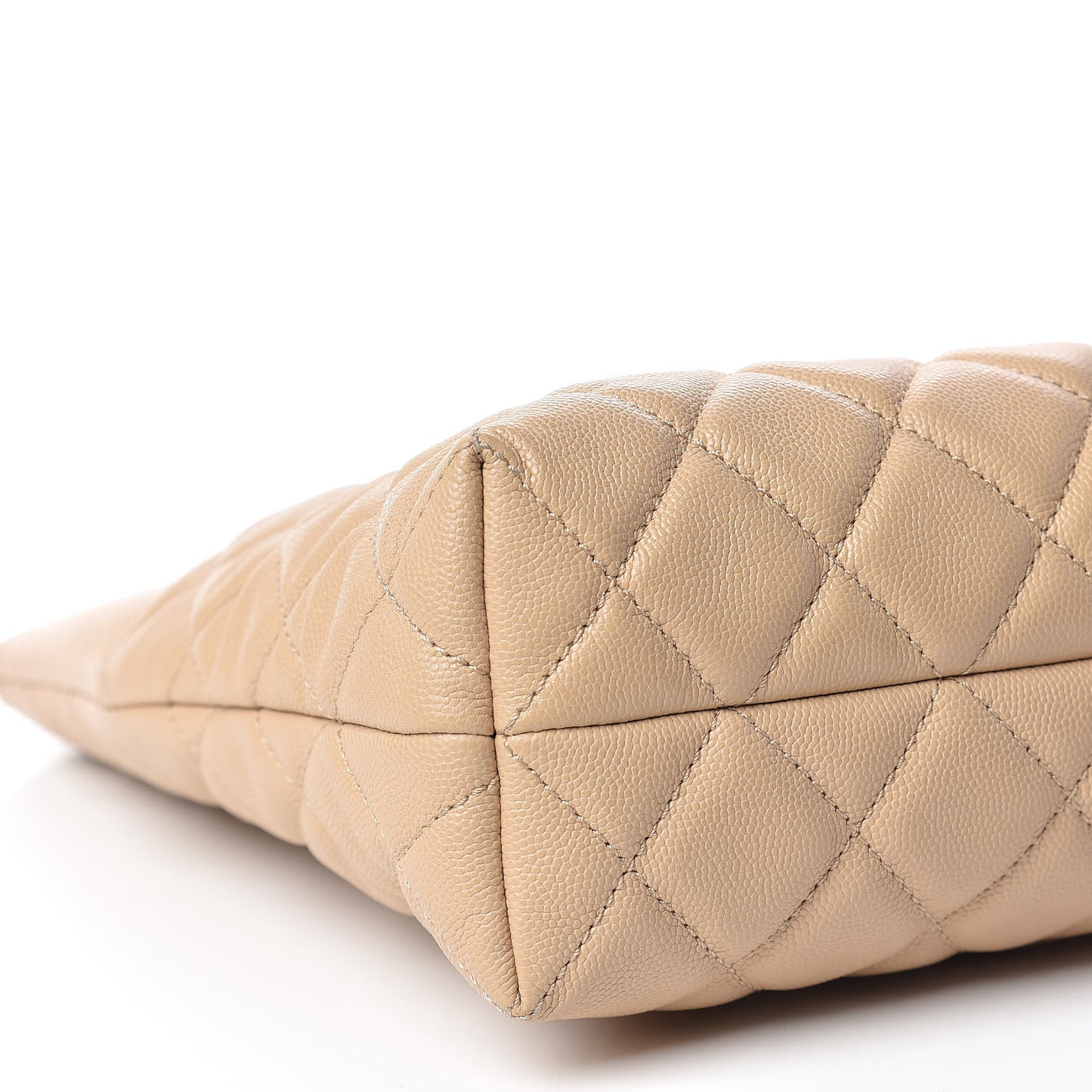 Caviar Quilted Small Urban Delight Tote Light Beige
