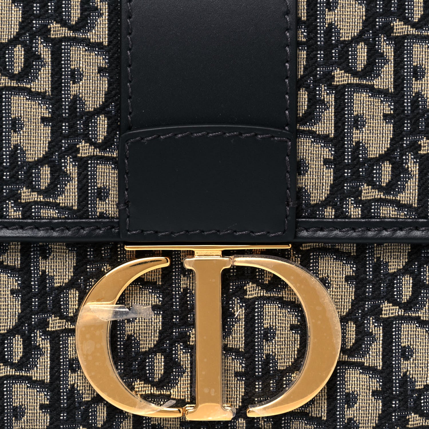 Christian Dior Oblique 30 Montaigne Chain Flap Bag Blue 8 of 14