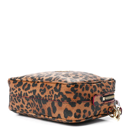 Salvatore Ferragamo Grained Calfskin Leopard Print Camera Bag Brown 9 of 11