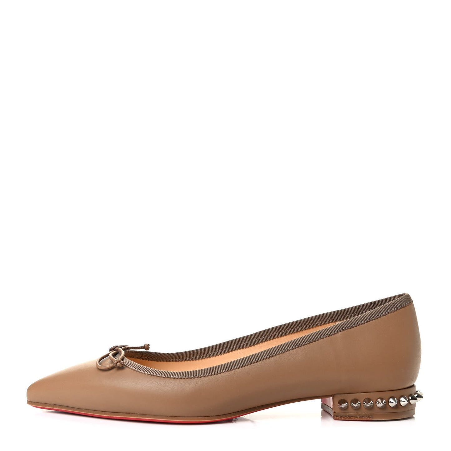 Nappa Spiked Hall Flats 36 Nude