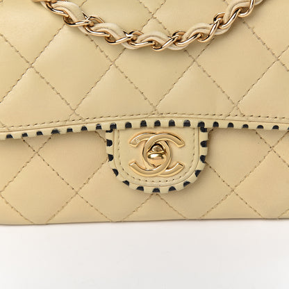 Chanel Lambskin Quilted Mini Rectangular Flap Beige 9 of 9