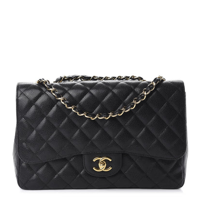 Chanel Caviar Quilted Jumbo Single Flap Black 1 of 10