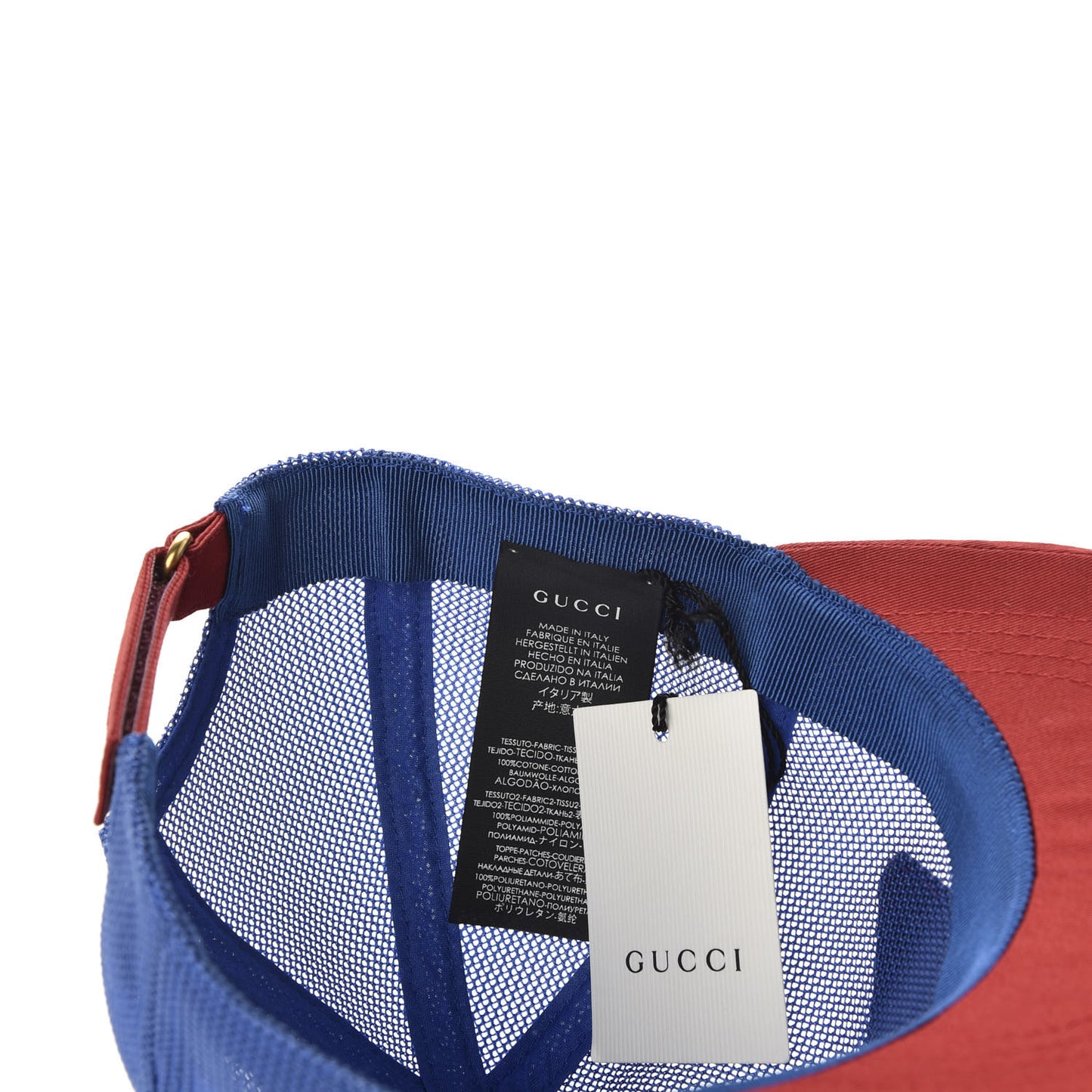 Mesh Game Logo Baseball Hat M Blue Red
