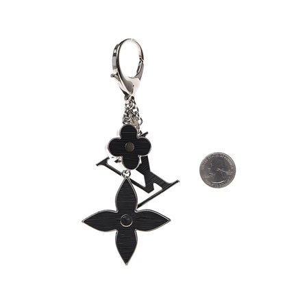 Louis Vuitton Fleur d Epi Bag Charm Key Holder Black 2 of 5
