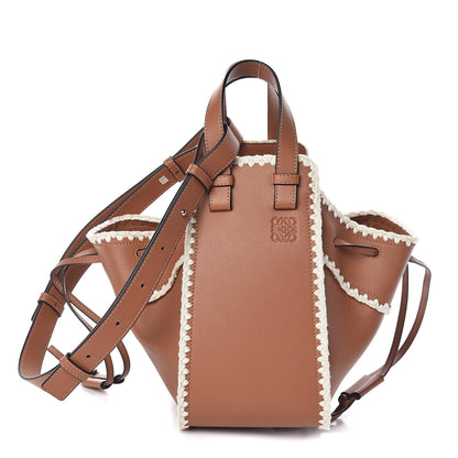 Loewe Calfskin Small Crochet Trim Hammock Shoulder Bag Tan 1 of 11
