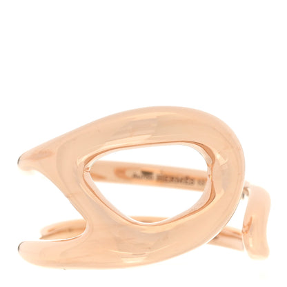 Hermes 18K Rose Gold MM Chaine d'Ancre Punk Ring 53 6.25 1 of 5