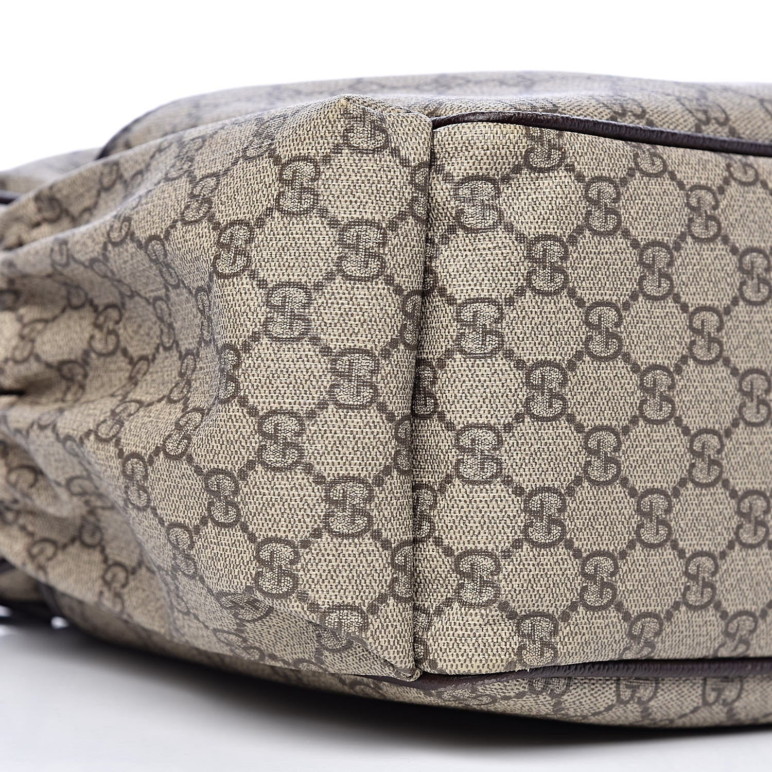 Gucci GG Supreme Monogram Selleria Calfskin Large Diaper Bag Beige Ebony Cocoa Dark Chocolate 11 of 13