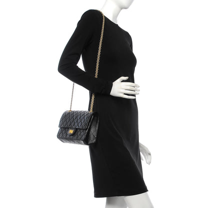 Chanel Aged Calfskin Quilted 2.55 Reissue 225 Flap Black 2 of 9
