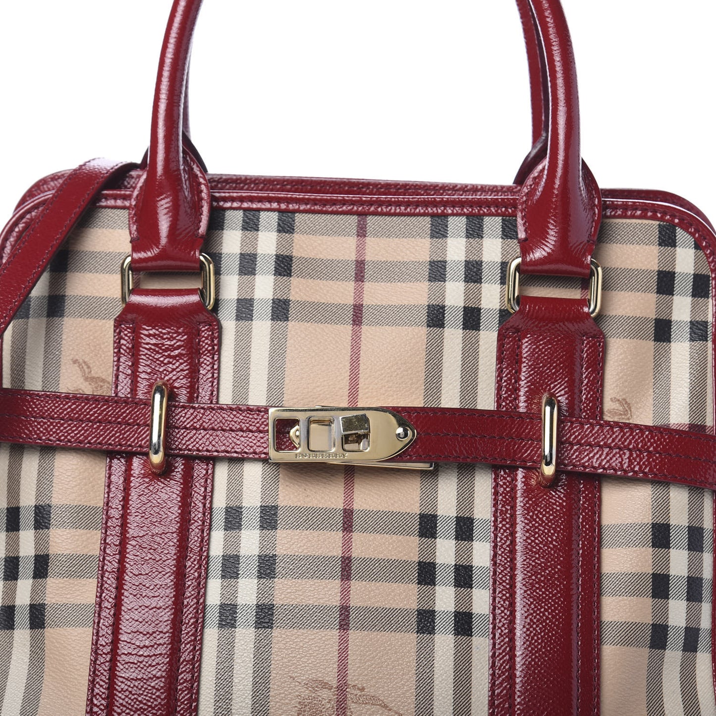 Haymarket Check Minford Portrait Tote Military Red