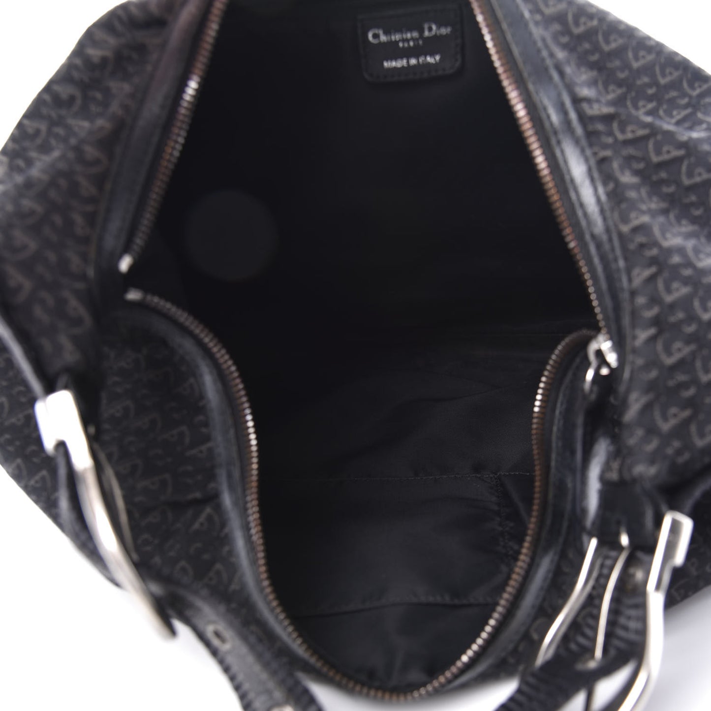 Monogram Buckle Hobo Black