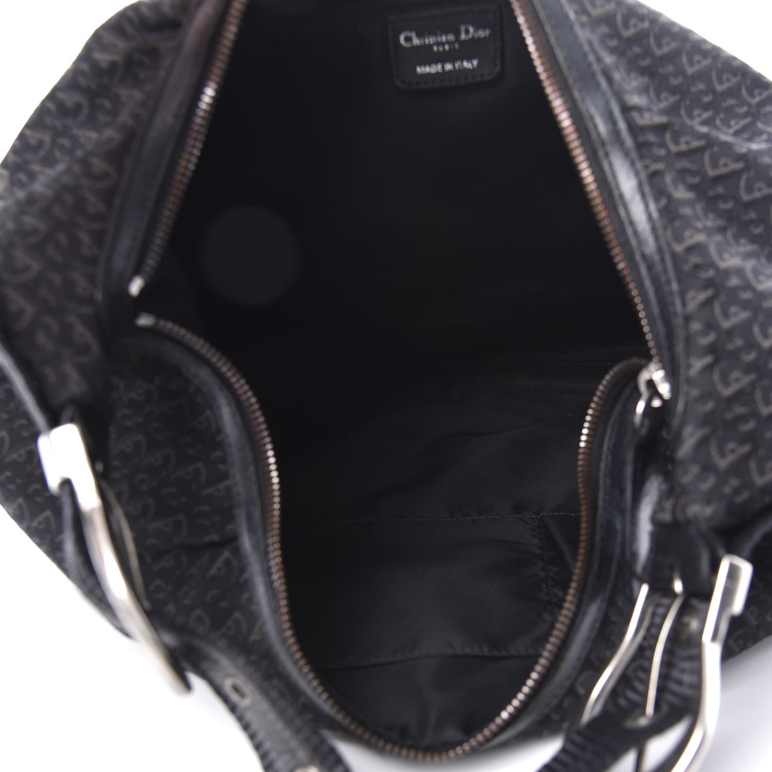 Christian Dior Monogram Buckle Hobo Black 5 of 10