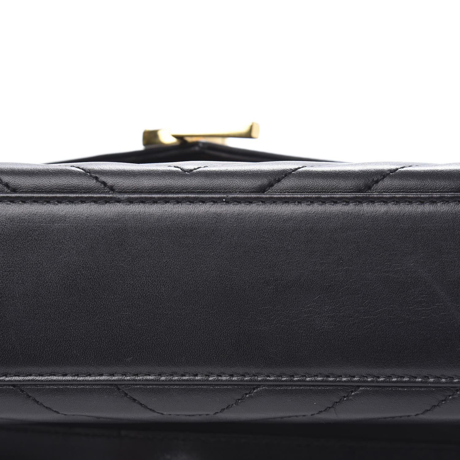Saint Laurent Smooth Calfskin Matelasse Chevron Large Monogram Satchel Black 10 of 12