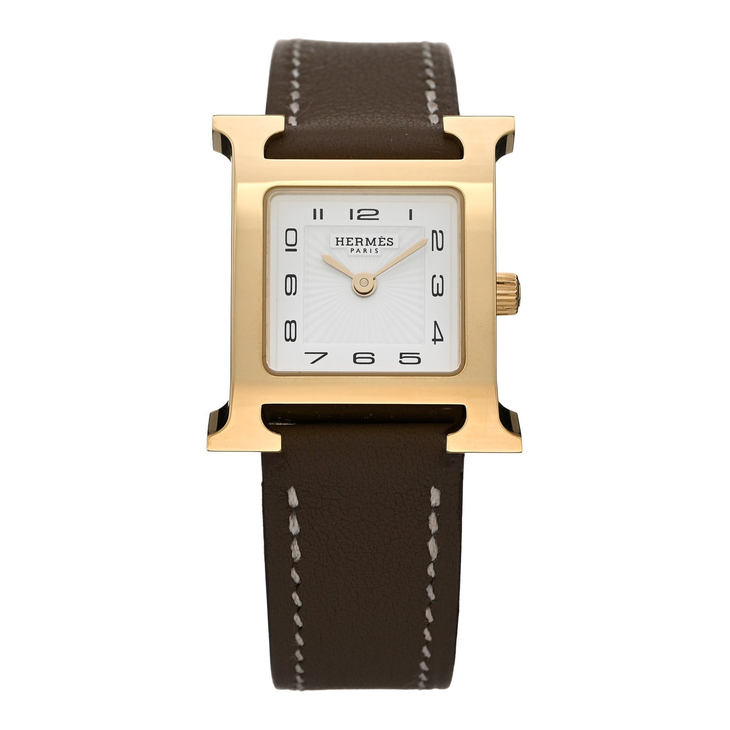 Stainless Steel Swift 21mm Heure H Hour Quartz Watch Etoupe