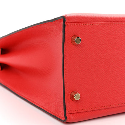 Hermes Epsom Kelly Sellier 32 Rouge Tomate 9 of 14