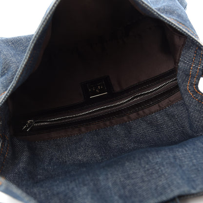 Fendi Denim Baguette Blue 5 of 12
