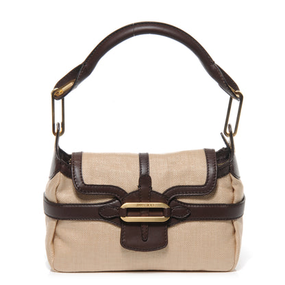 Jimmy Choo Natural Straw and Leather Torquay Chocolate 1 of 7