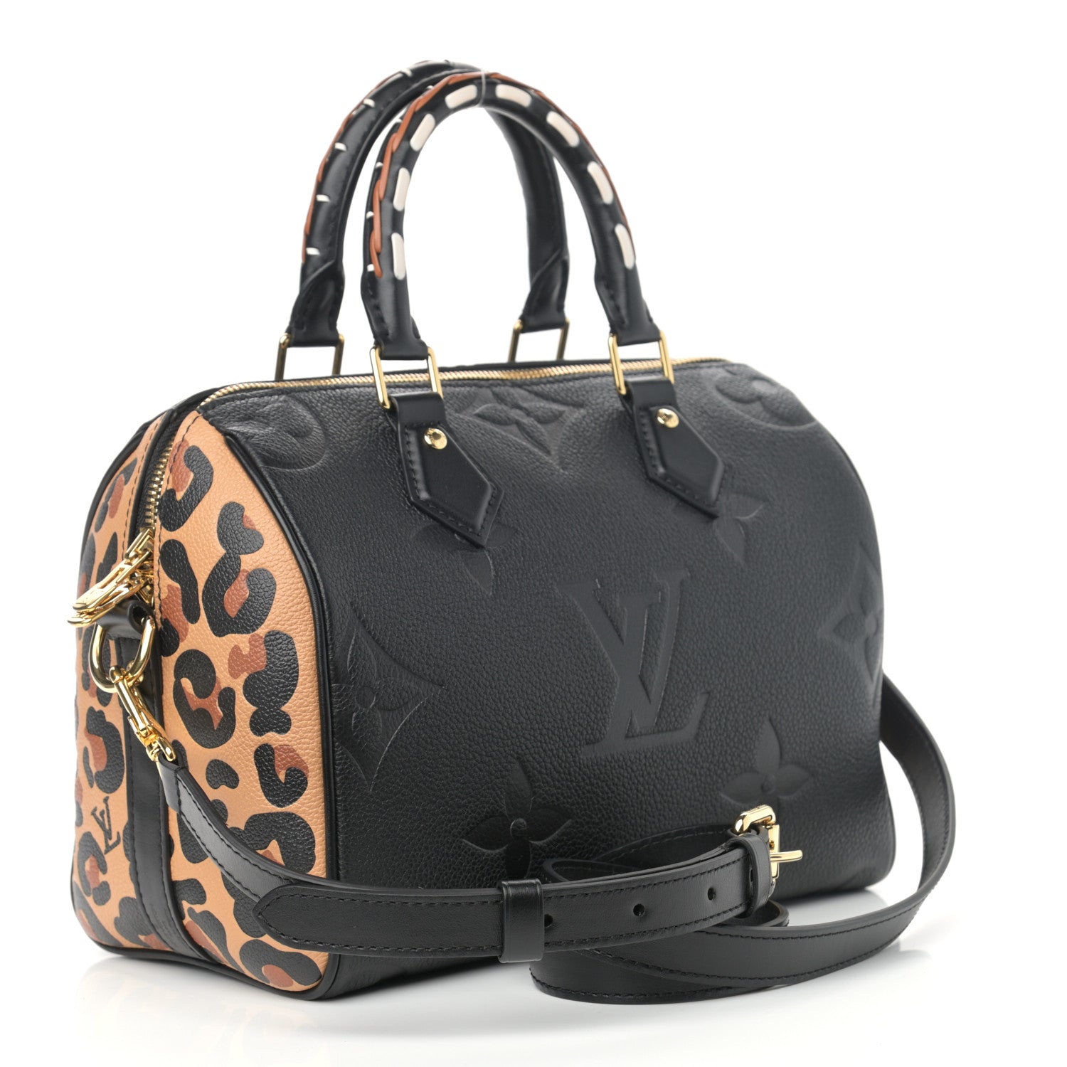 Louis Vuitton Empreinte Monogram Giant Wild At Heart Speedy Bandouliere 25 Black 3 of 9