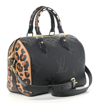 Louis Vuitton Empreinte Monogram Giant Wild At Heart Speedy Bandouliere 25 Black 3 of 9