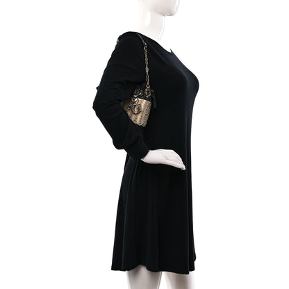 Christian Dior Wicker Oblique Micro Lady D-Joy Bag Natural Black 2 of 9