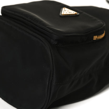 Prada Saffiano Tessuto Nylon Mini Bucket Crossbody Bag Black 10 of 12