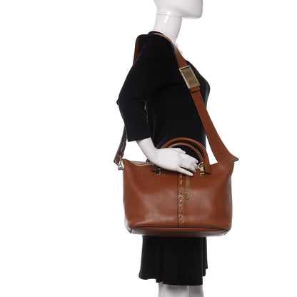 Chloe Smooth Calfskin Medium Baylee Chain Tote Tobacco 2 of 12