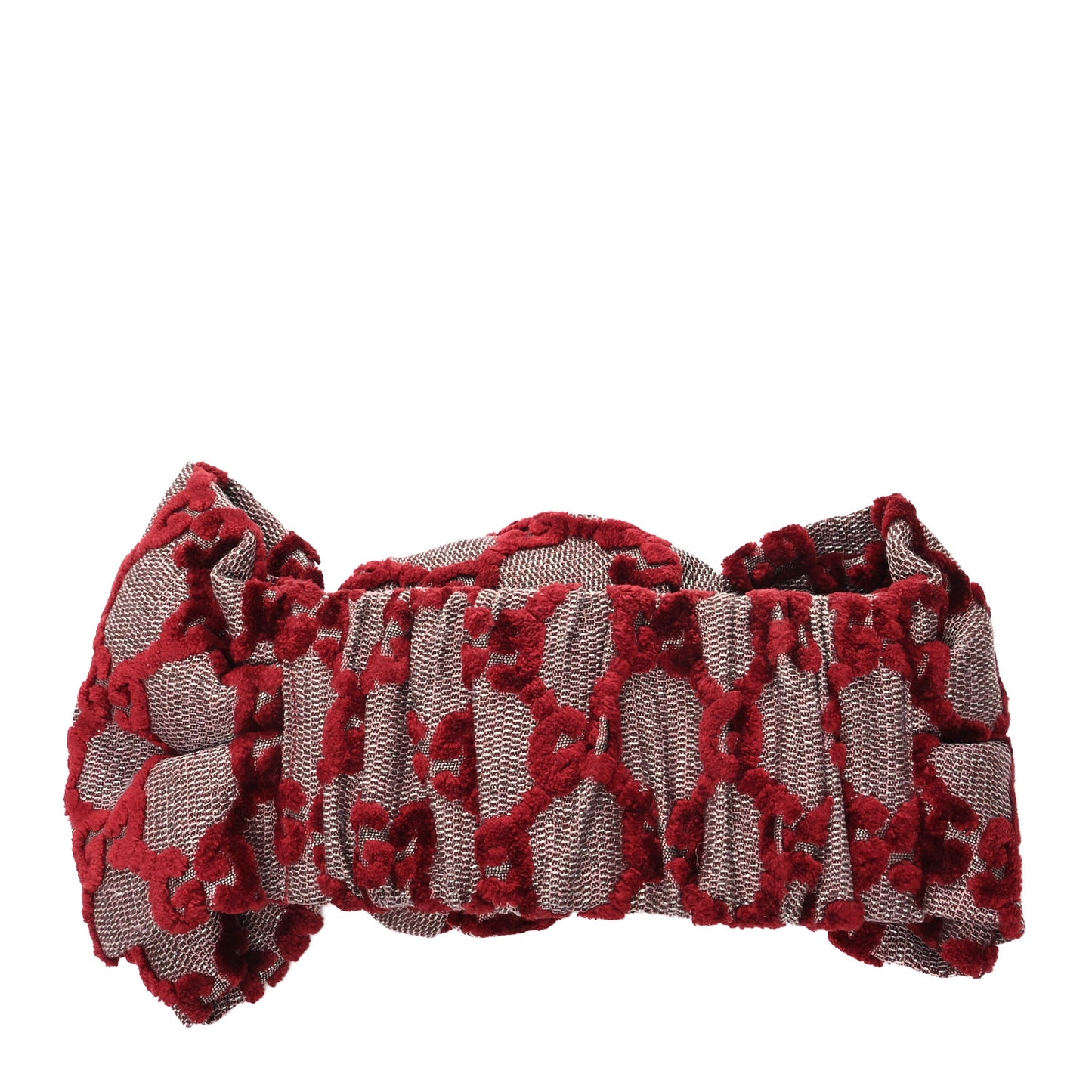 Velvet GG Monogram Headband S 56 Burgundy