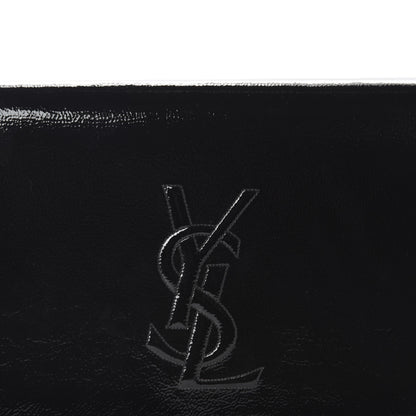 Saint Laurent Textured Patent Monogram Large Belle De Jour Clutch Black 11 of 11