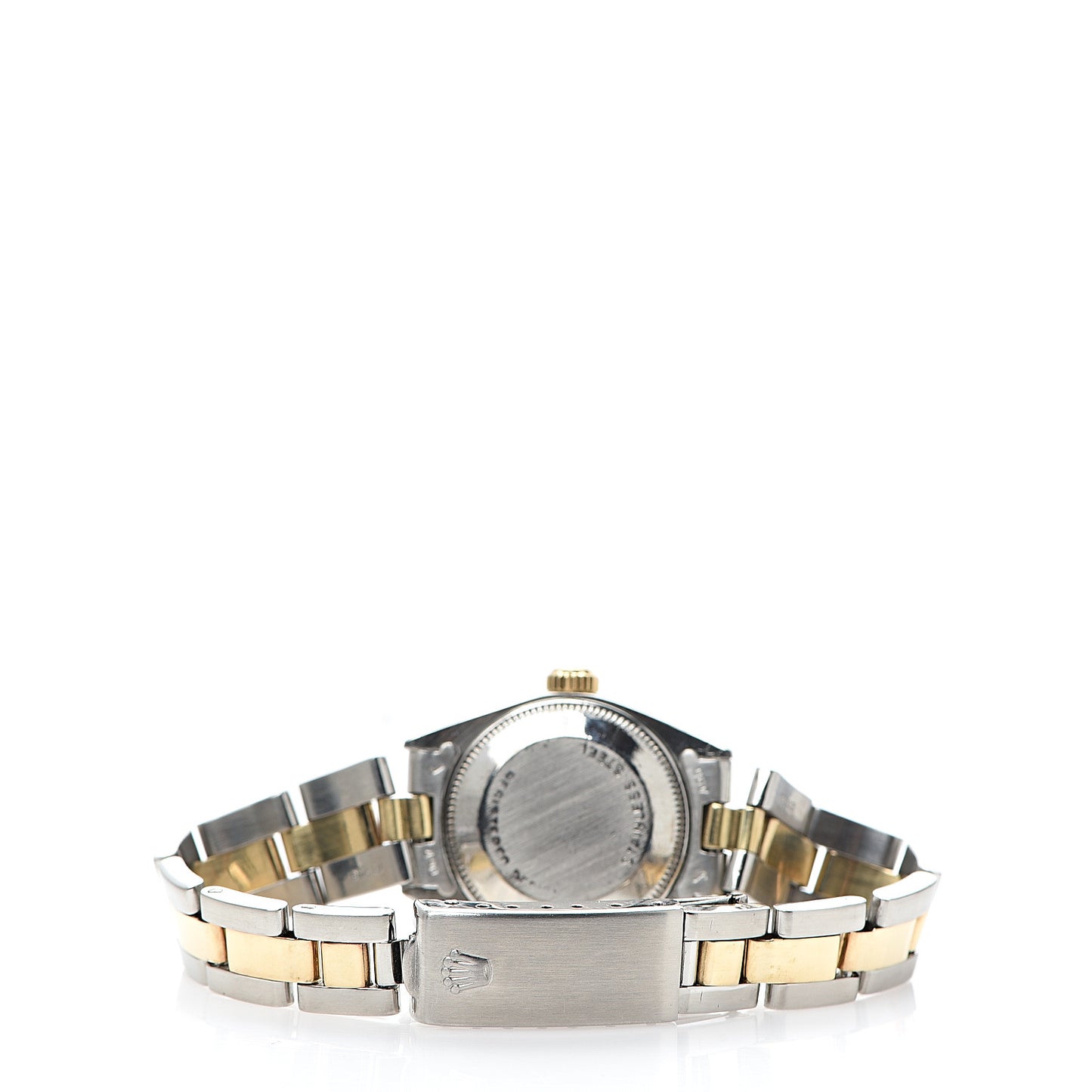 Stainless Steel 18K Yellow Gold 26mm Oyster Perpetual Date Watch Champagne 6917