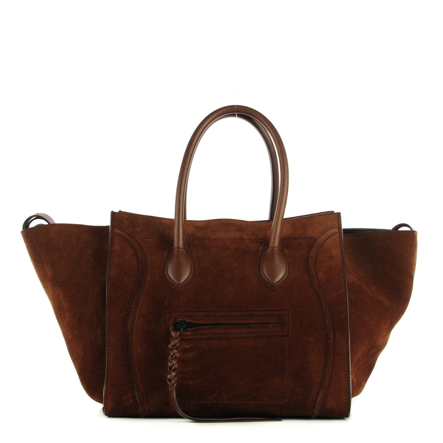 Celine Suede Medium Phantom Luggage Olive 1 of 7