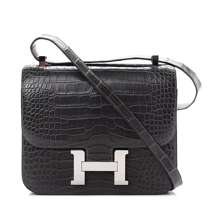 Hermes Matte Alligator Constance 24 Graphite 1 of 24