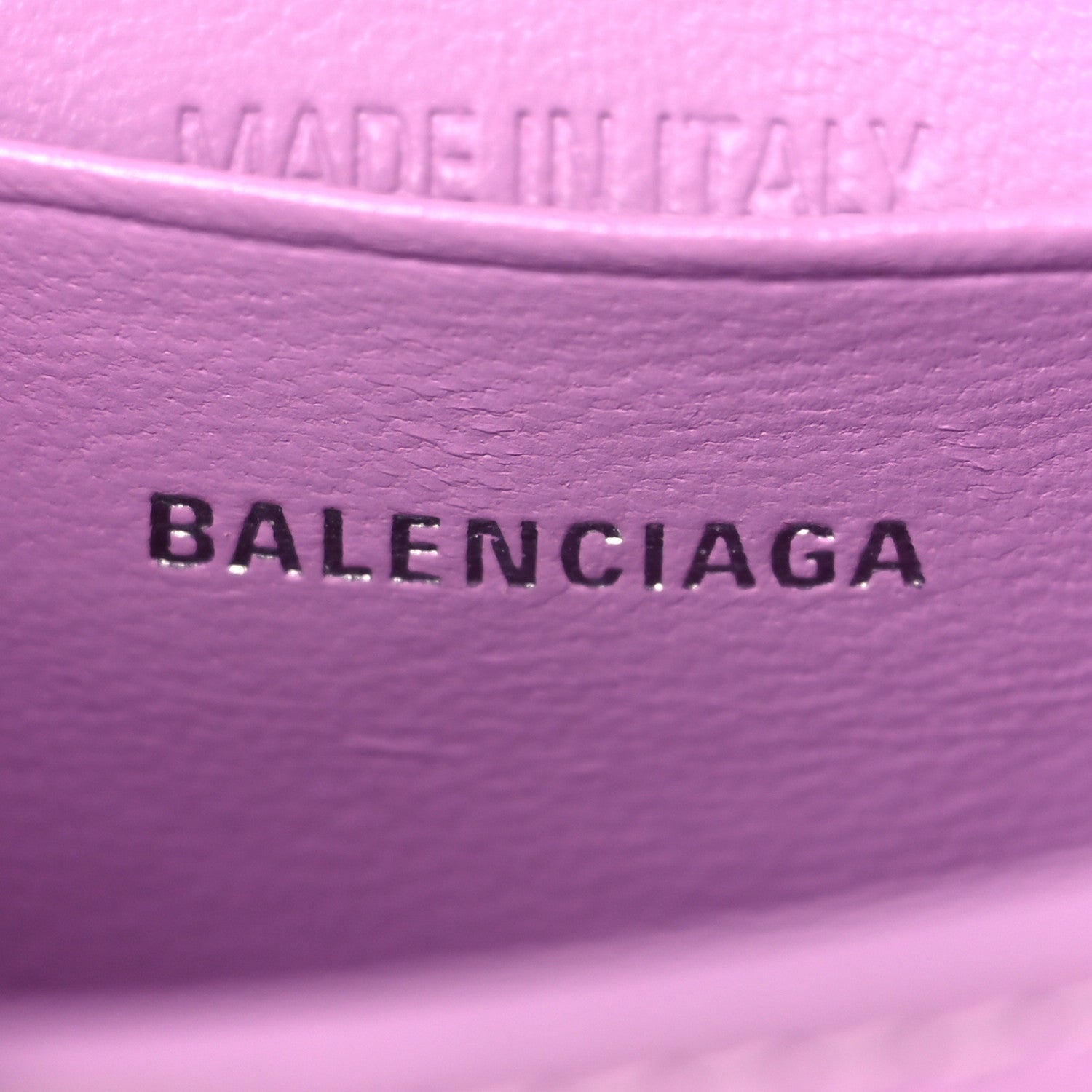 Balenciaga Shiny Box Calfskin Tonal B Hourglass Top Handle Bag Mini Lilac 5 of 11