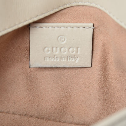 Gucci Calfskin Matelasse Super Mini GG Marmont Shoulder Bag White 10 of 15