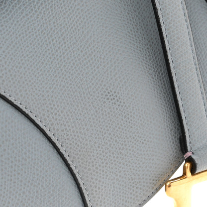 Christian Dior Grained Calfskin Saddle Bag Grey Stone 12 of 15