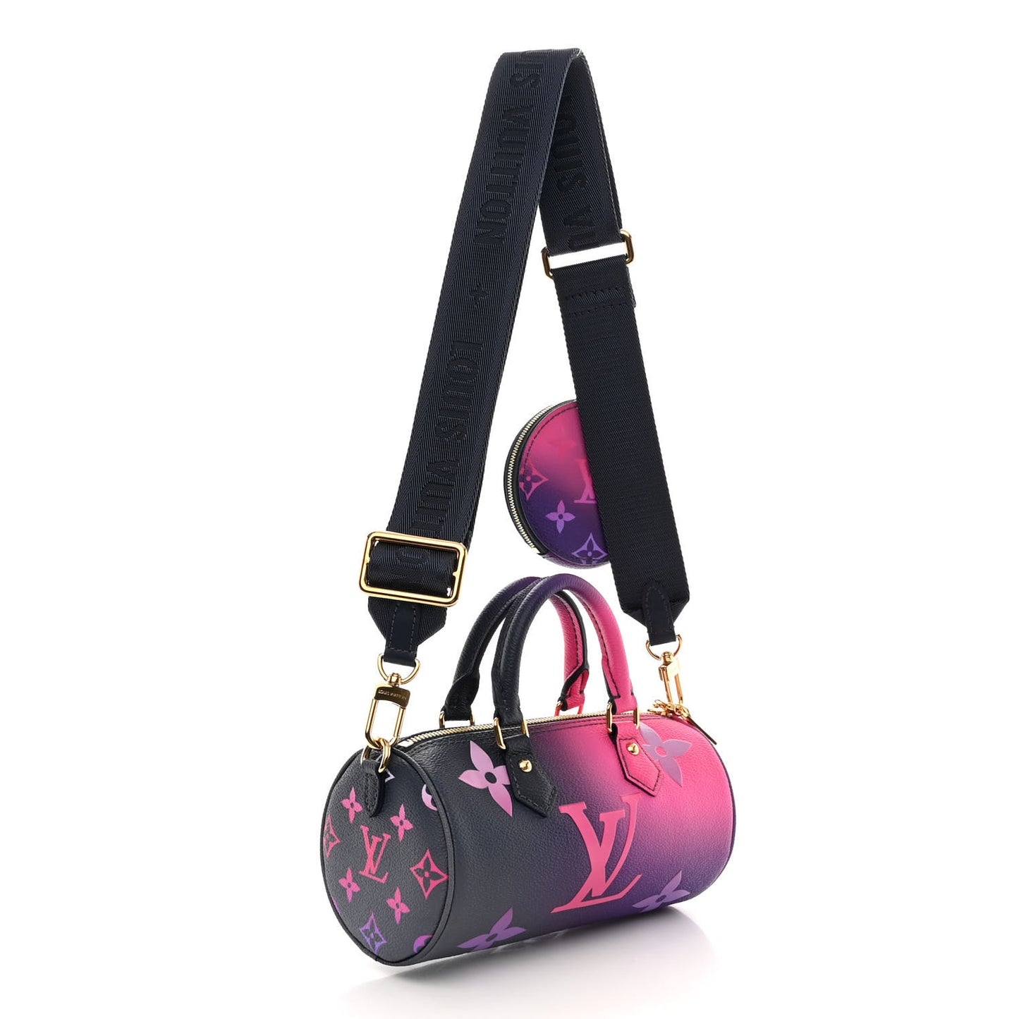 Monogram Giant Spring In The City Papillon BB Midnight Fuchsia