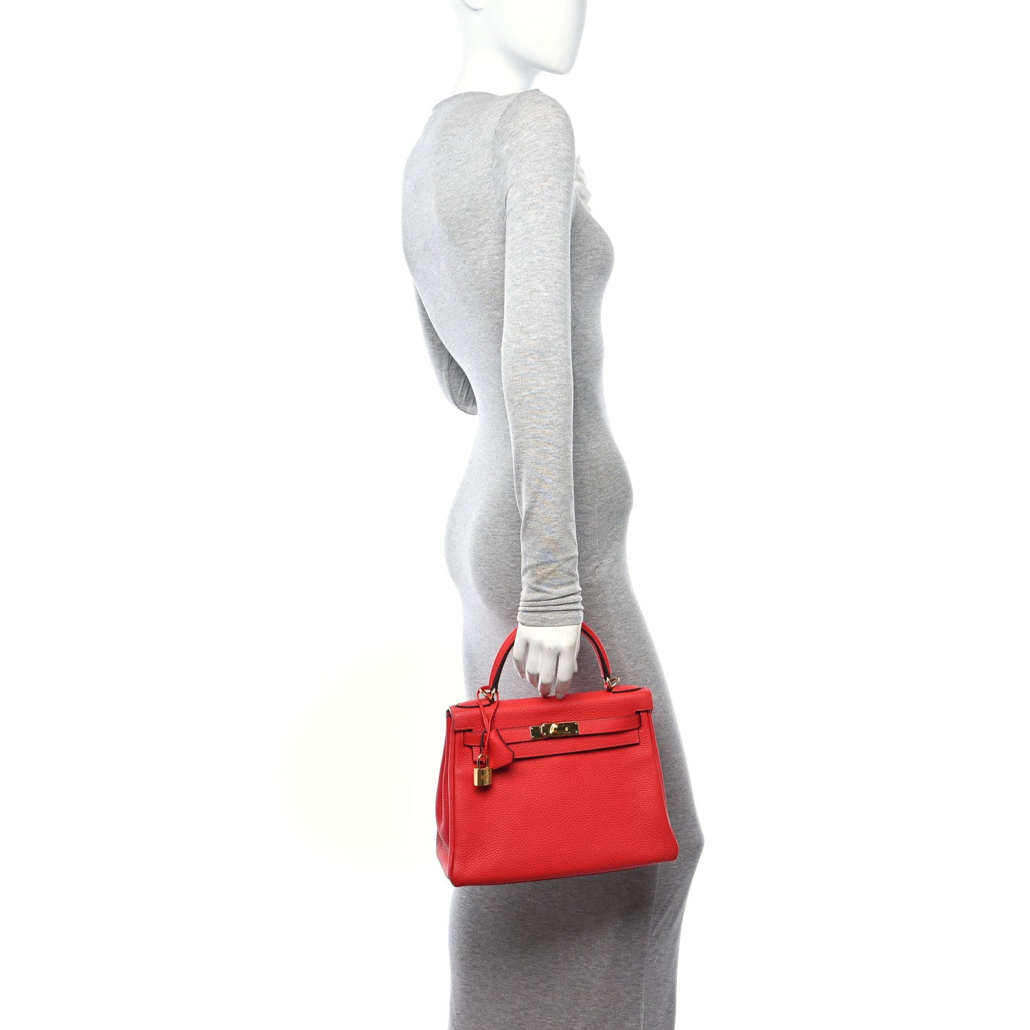 Hermes Togo Kelly Retourne 28 Rouge Tomate 2 of 10