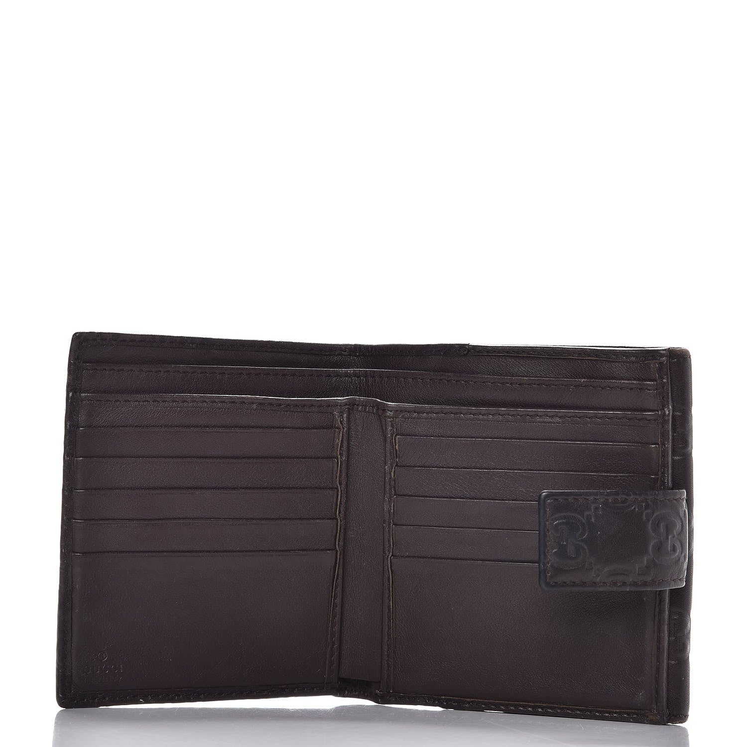 Gucci Guccissima Princy French Flap Wallet Chocolate Brown 5 of 8