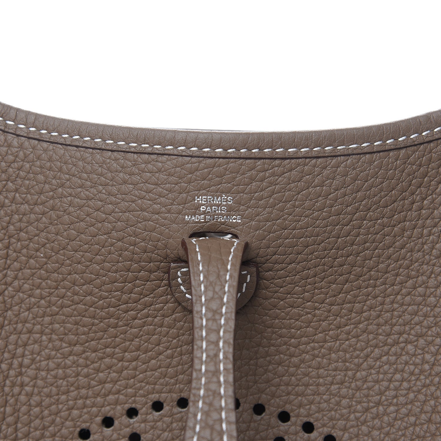 Hermes Taurillon Clemence Amazone Evelyne TPM Etoupe Bleu Indigo 7 of 10