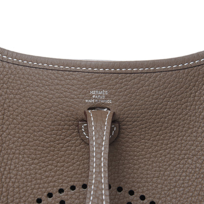 Hermes Taurillon Clemence Amazone Evelyne TPM Etoupe Bleu Indigo 7 of 10
